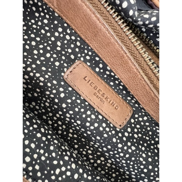 Liebeskind Berlín Women's Soft Pebble Leather Shoulder Satchel Bag Brown - Picture 12 of 16